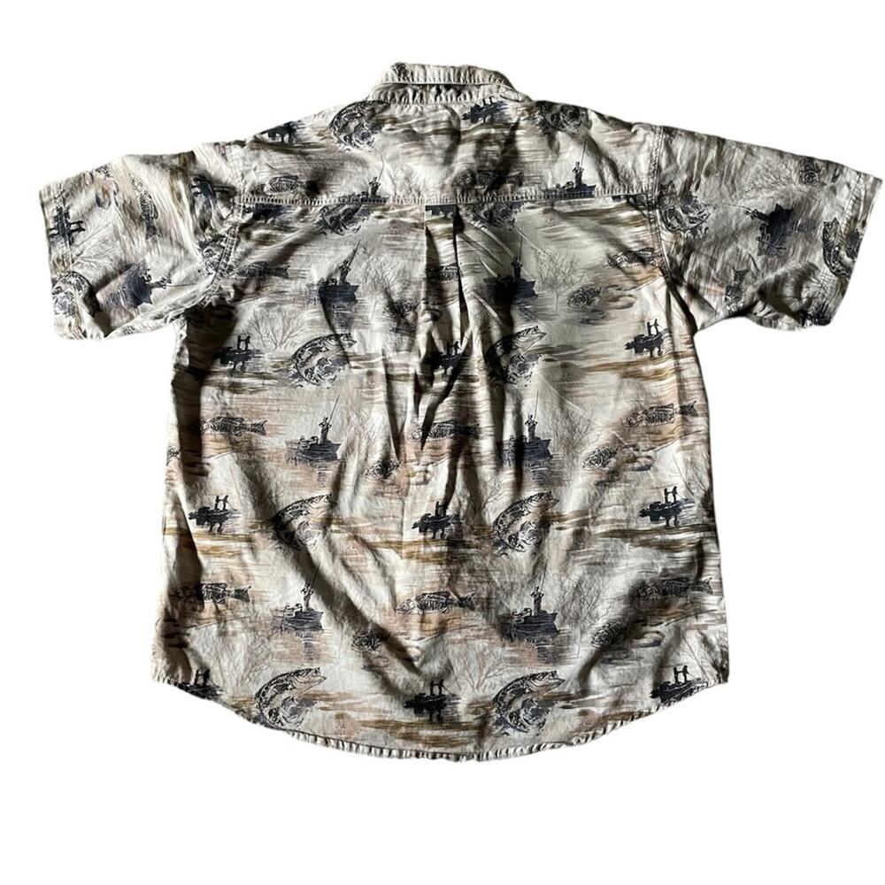 Wrangler Hero Outdoor Gear Fisherman button down shirt Mens Size Large Bait - Picture 4 of 4